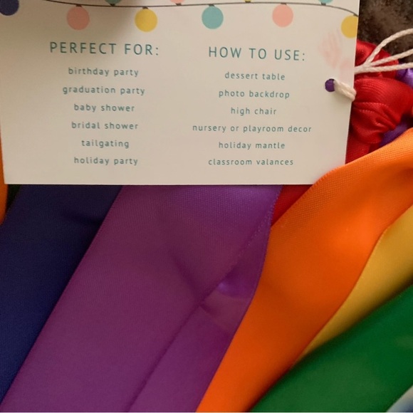 Vibrant Party Banner Rainbow Sesame Street Ribbon Handmade Garland Decor NIP - Picture 3 of 4